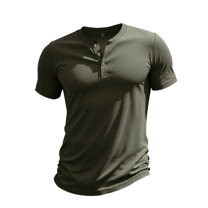 Herren T-Shirt Kurzarm Weich Baumwolle Elegant