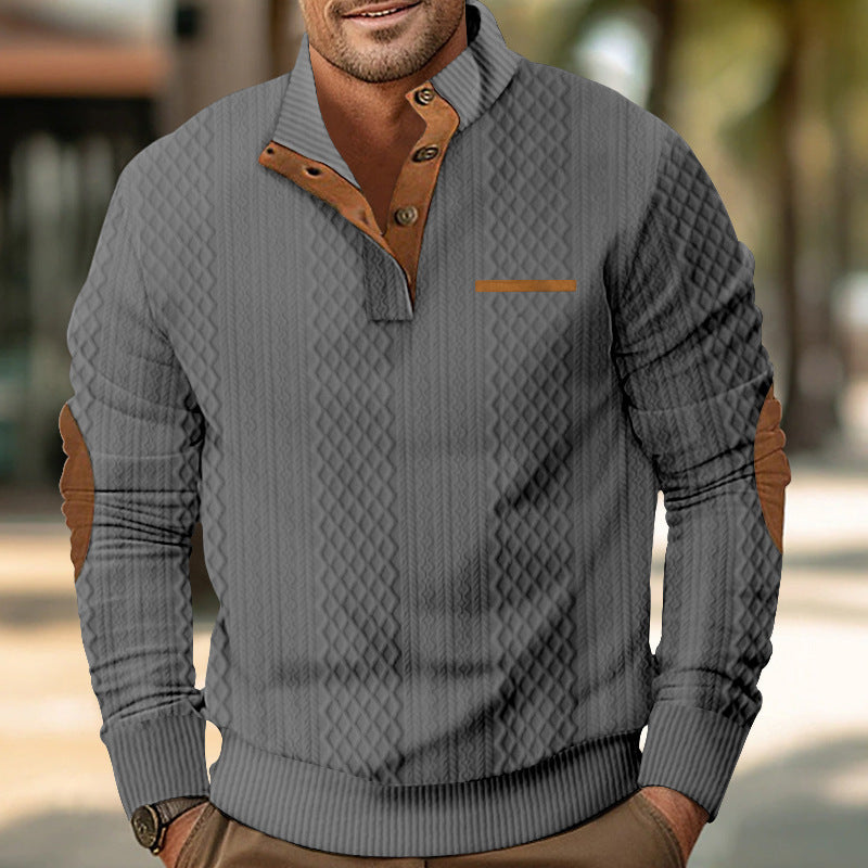 Herren Strickpullover Modern Kragen Texturiert