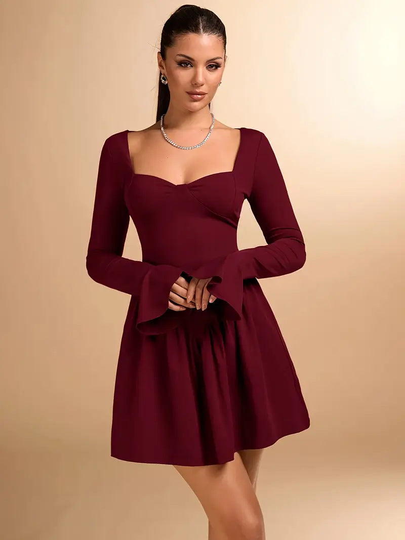 Damen Abendkleid Elegant Tiefes Dekolleté