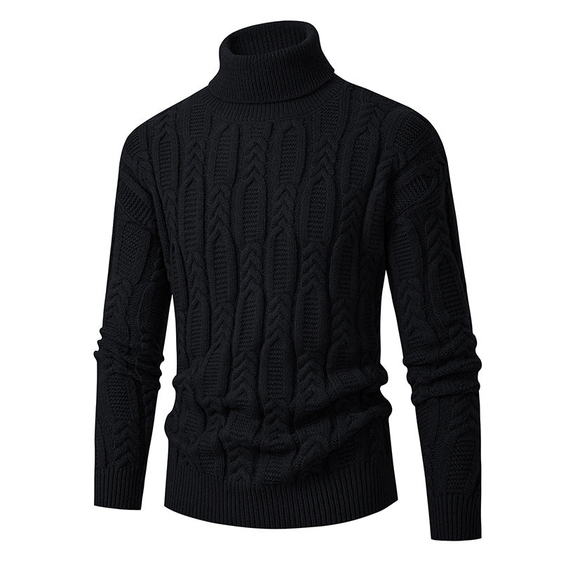 Herren Rollkragenpullover Strukturiert Elegantes Design