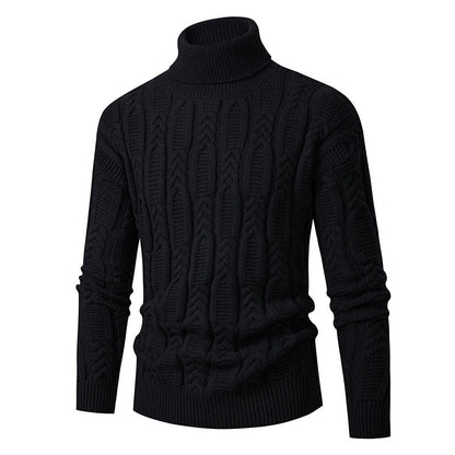 Herren Rollkragenpullover Strukturiert Elegantes Design