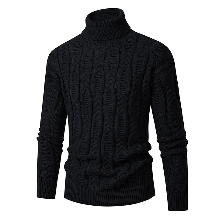 Herren Rollkragenpullover Strukturiert Elegantes Design