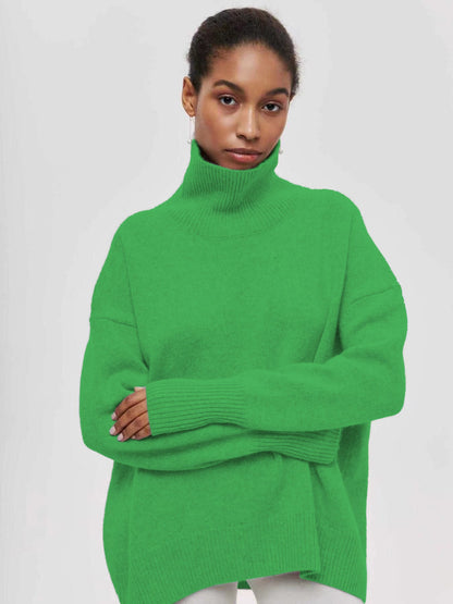 Damen Oversized Pullover Weich Struktur