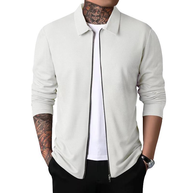 Herren Outdoor-Jacke Reißverschluss Strukturiertes Design
