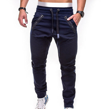 Herren Jogginghose Sportlich Elastisch Mit Reißverschlusstaschen