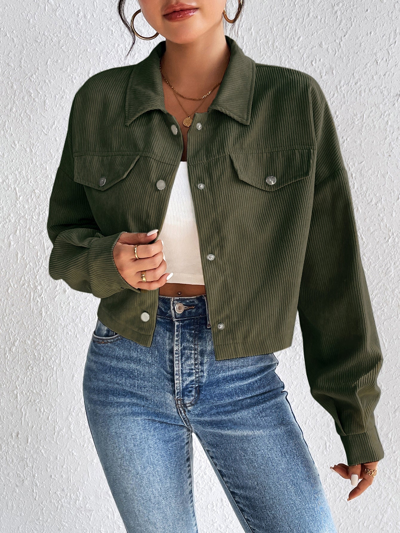 Frauen Vintage Jacke Elegant Retro Look