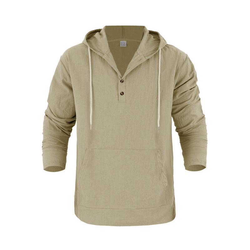Herren Kapuzenpullover Mit Taschen Und Knöpfen