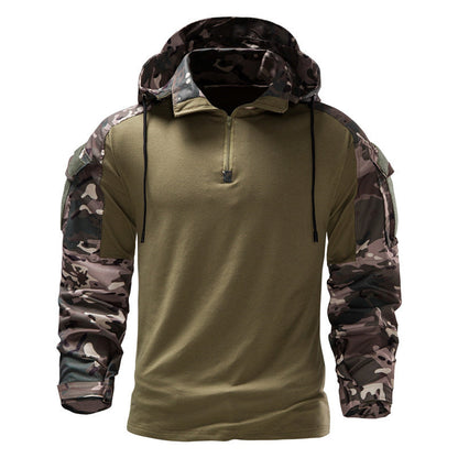 Taktisches Langarmshirt Herren Camo Kapuze Outdoor