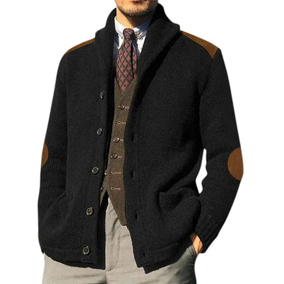 Herren Strickcardigan Soft Moderner Schalkragen