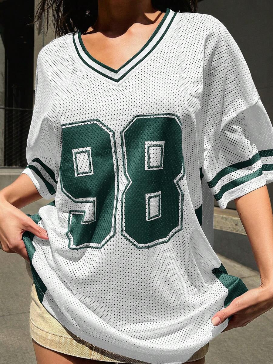 Damen Fußball Trikot Sportlich Leicht atmungsaktiv