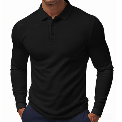 Herren Polohemd Modern Strukturiert Elegant