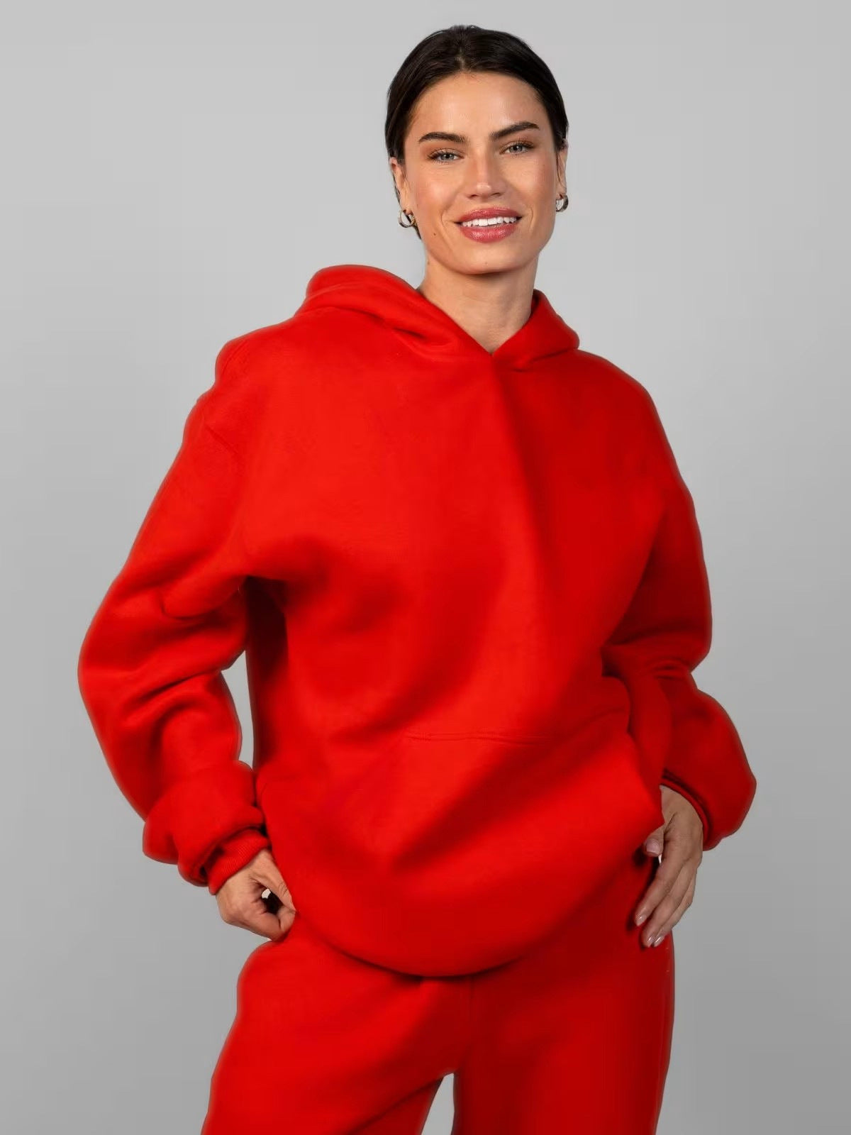 Damen Kapuzenpullover Lässig Oversized Känguru Tasche