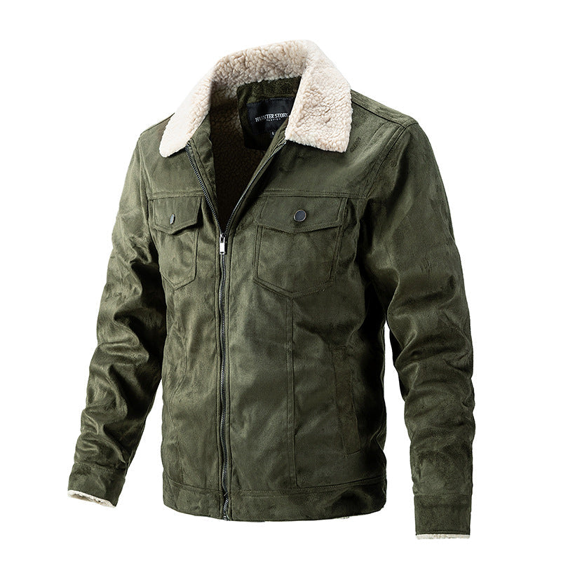 Herren Winterjacke Kunstfellkragen Praktisch