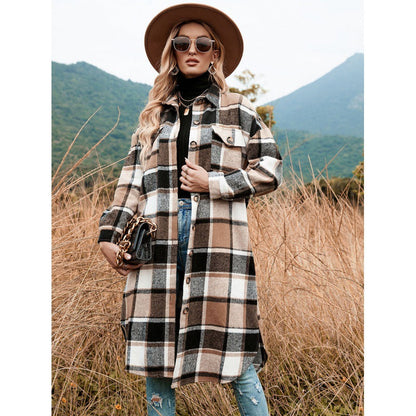 Langer Frauenwintermantel Warm & Elegant - IdealeKleiden