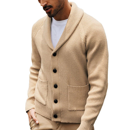 Herren Strickjacke Schalkragen Modern Stylish