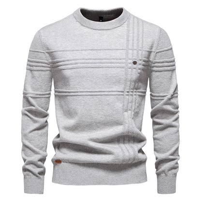 Herren Strickpullover Modern Struktur Design Komfort Passform