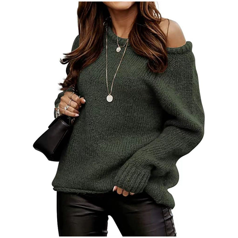Damen Off-Shoulder Pullover Elegantes Design