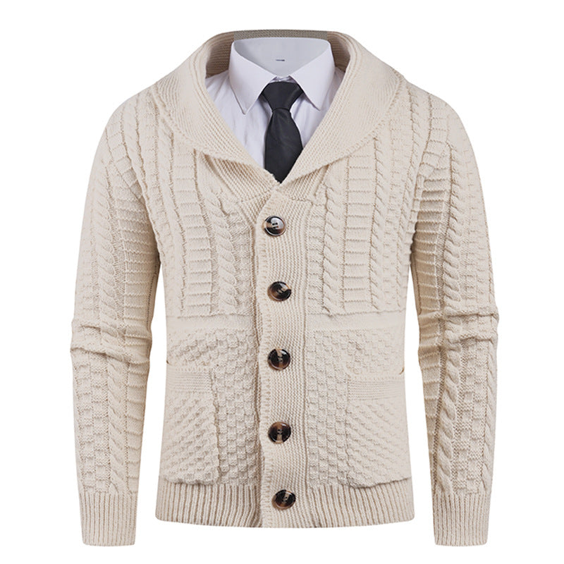 Herren Strickjacke Modern Schalkragen Praktisch