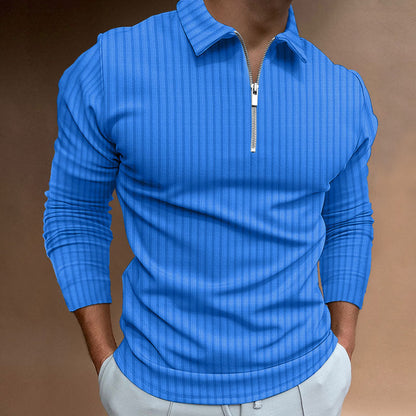 Herren Poloshirt Modern Reißverschluss Style