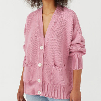 Damen Grobstrick Cardigan Übergröße Stilvoll