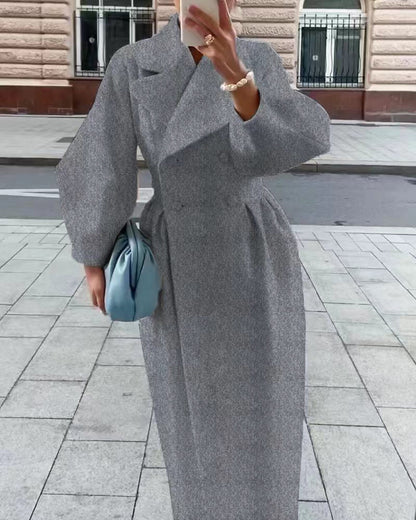 Damen Wintermantel Doppelreihig Elegant