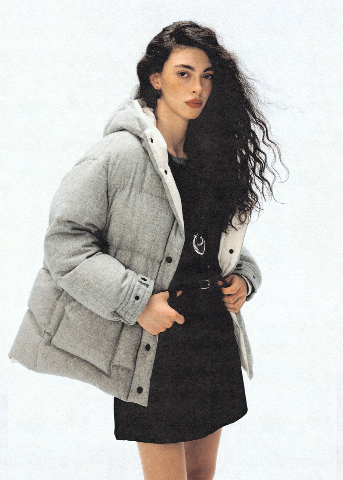 Stylische Oversized Pufferjacke Marine Look - IdealeKleiden