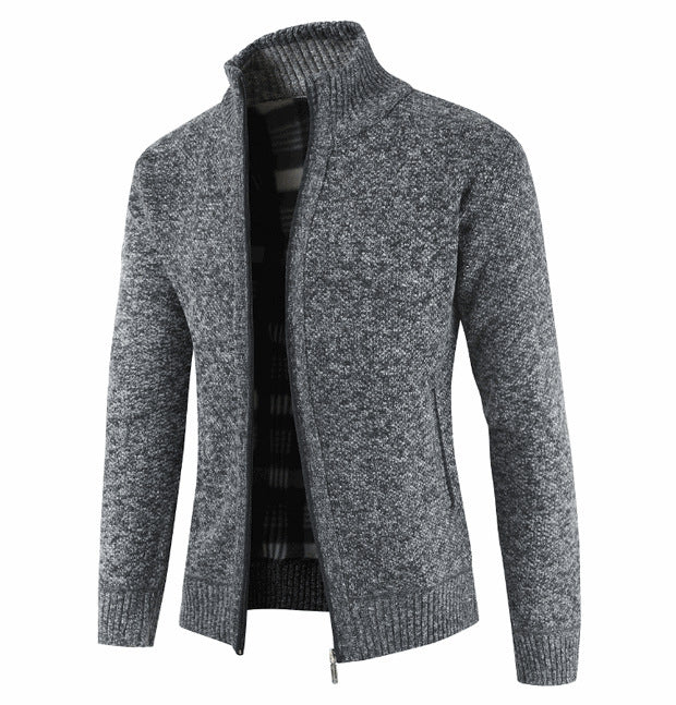 Herren Strickjacke Klassisch Warm mit Taschen