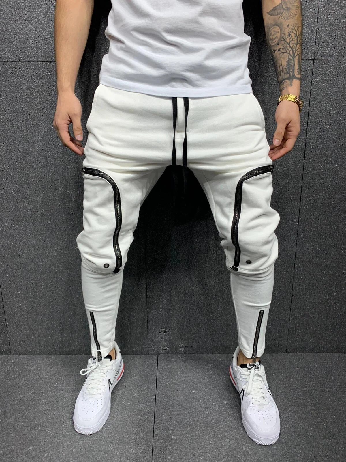 Herren Jogginghose Modern Style Reißverschluss Detail