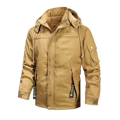 Herren Winterparka Warm Abnehmbar Kapuze