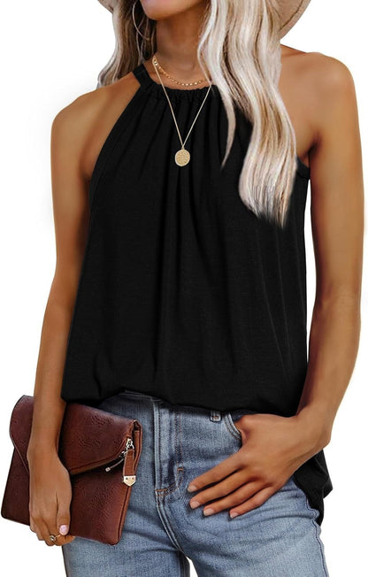 Damen Sommer Top Raffti Ausschnitt Elegant