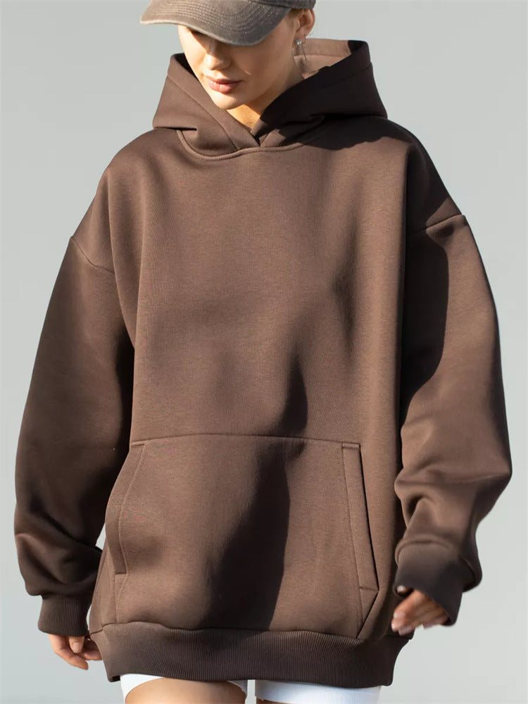 Großer Damen Hoodie Kuschelig Weich Mit Kängurutasche
