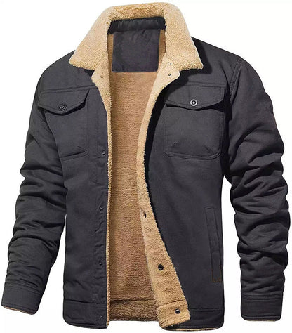 Herren Outdoor-Jacke Warm Isoliert Umlegekragen