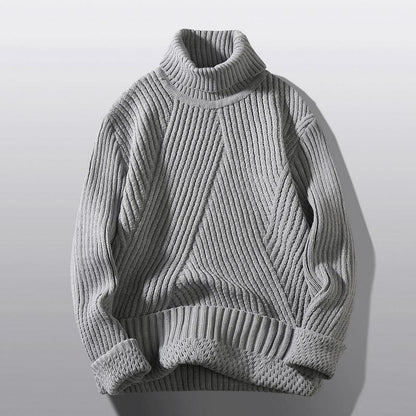Damen Rollkragen Pullover Grobstrick Warm Elegantes Design - IdealeKleiden