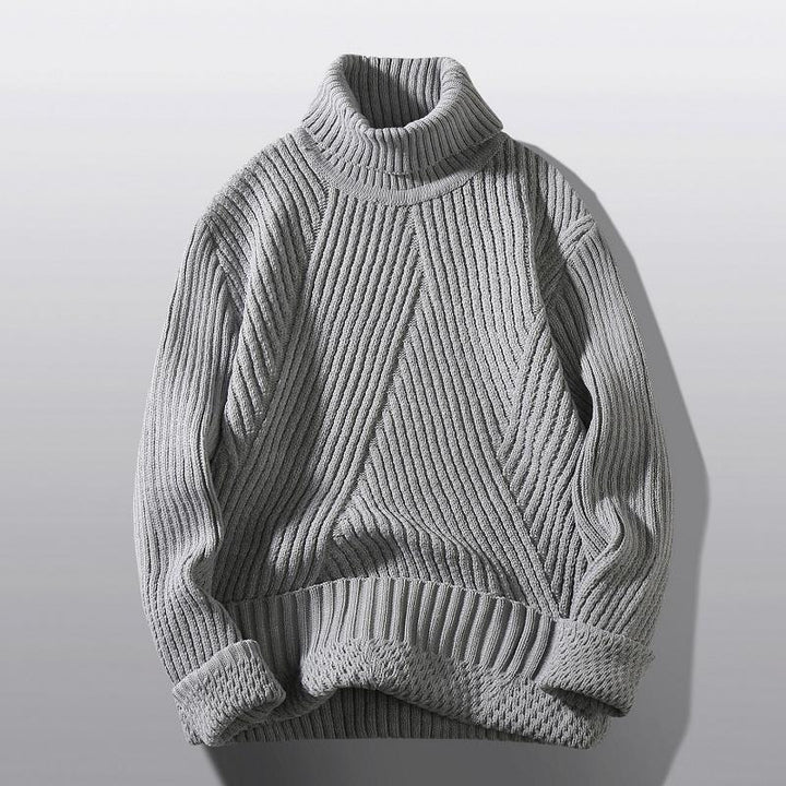 Damen Rollkragen Pullover Grobstrick Warm Elegantes Design - IdealeKleiden