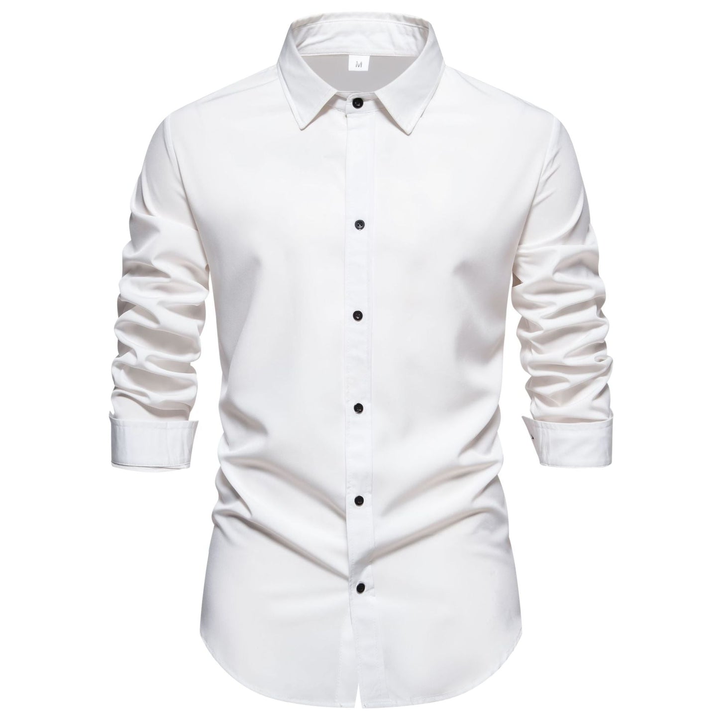 Herren Langarmhemd Baumwolle Moderner Schnitt