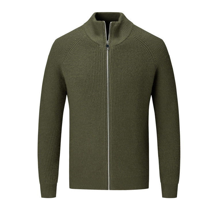 Herren Strickjacke Hochkragen Elegantes Design