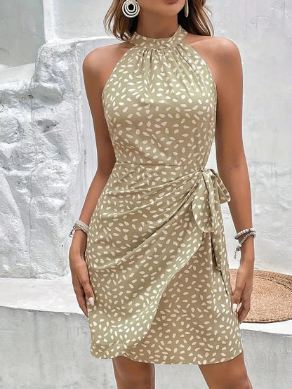 Damen Wickelkleid Elegantes Bindedesign