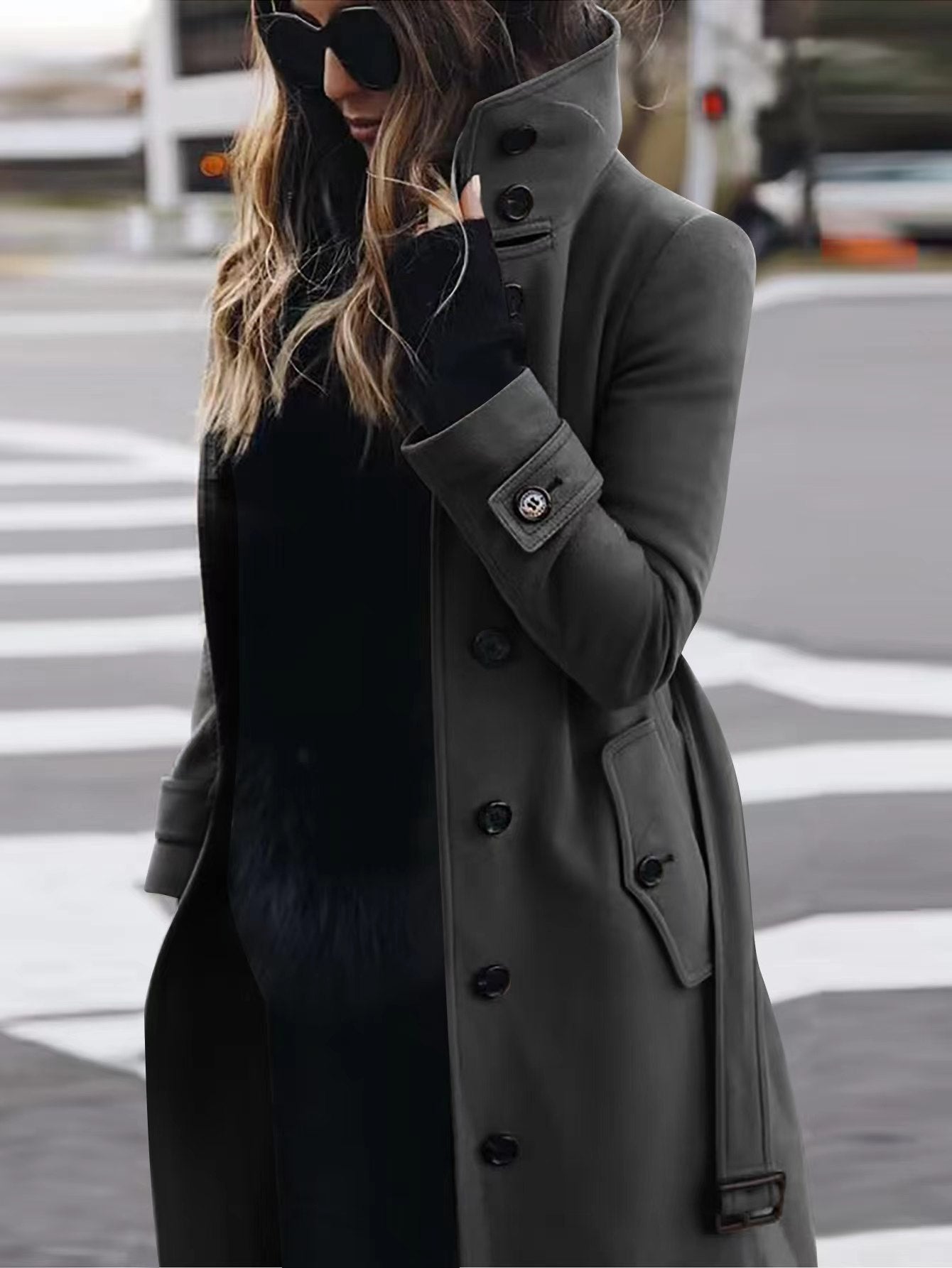 Damen Trenchcoat Elegant Wasserfest