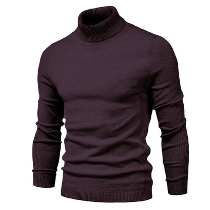 Herren Pullover Hochkragen Feinripp Optimaler Style