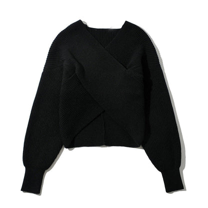 Damen Pullover Fein Strick Moderner Stil