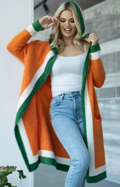 Große Strickjacke Oversized Wool Langarm