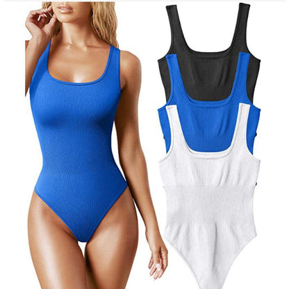 Damen Einteiler Rippstruktur Elegant Kurzkleid