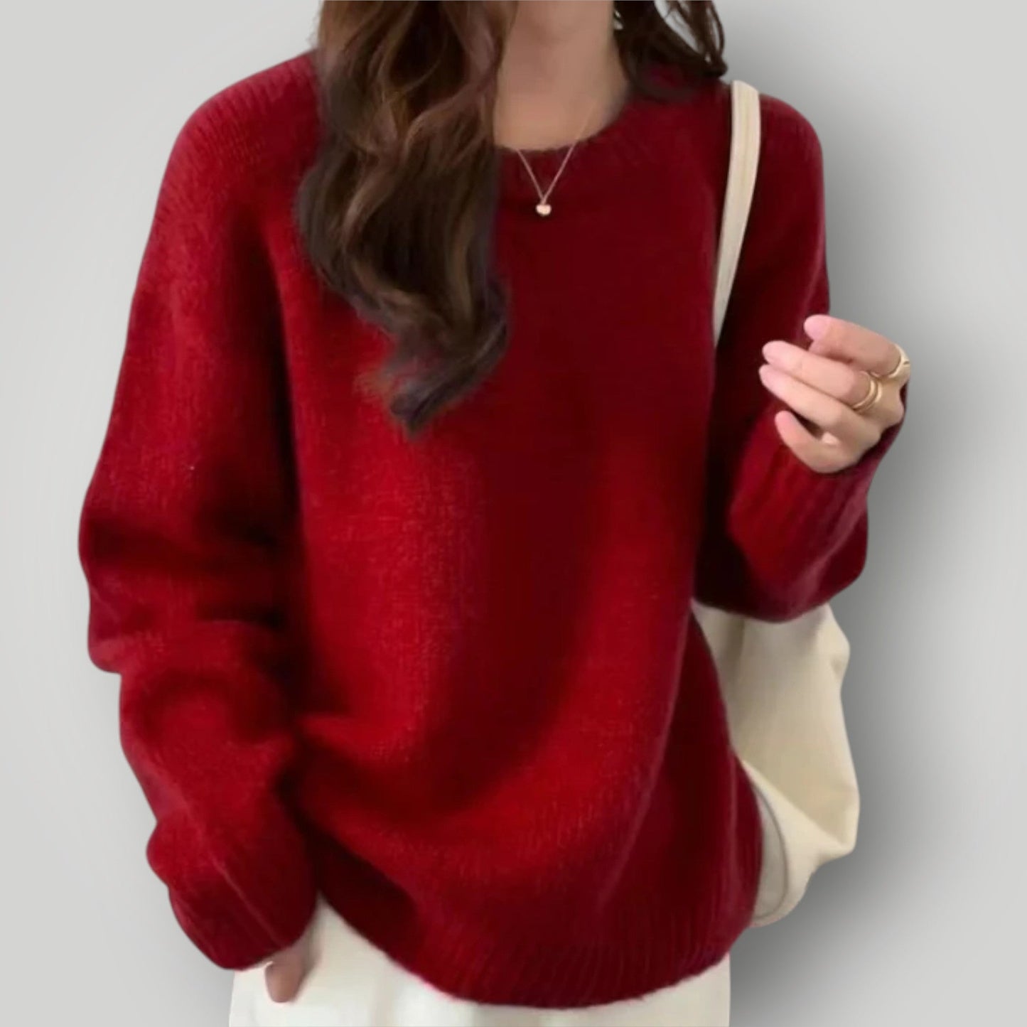 Damen Oversized Pullover Weich und Warm