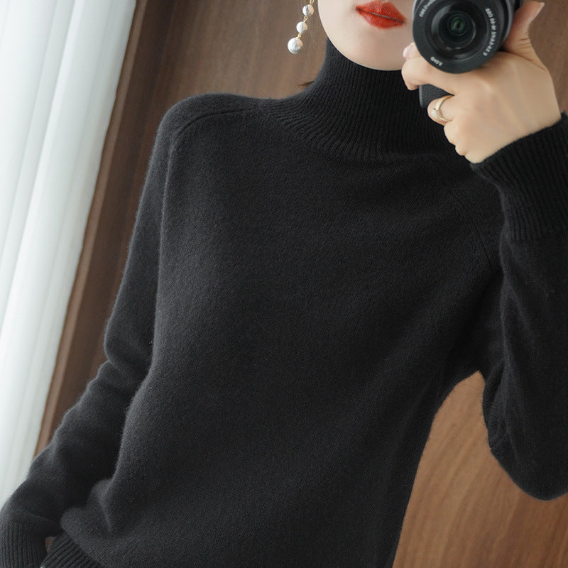Modischer Rollkragen Sweater Damen