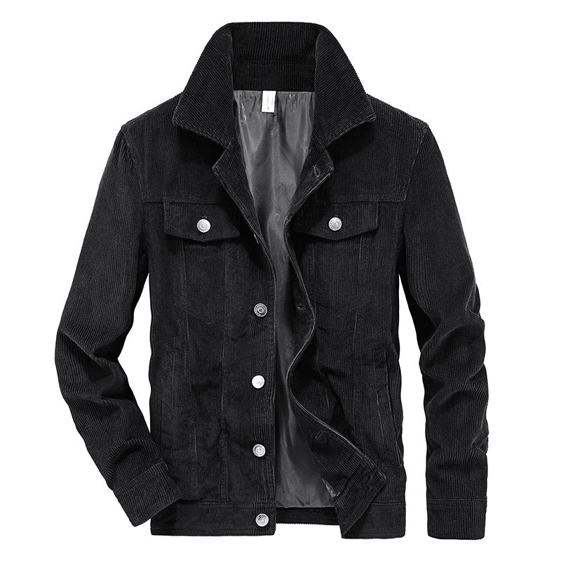 Herren Cordjacke Modern Grüne Corduroy