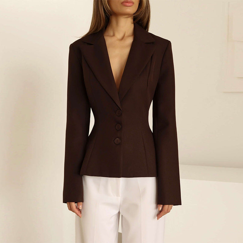 Frauen Blazer Elegant Schnitt Geschäftlich