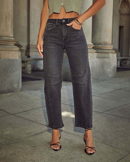 Damen HochTaille Jeans Stilvoll SlimFit
