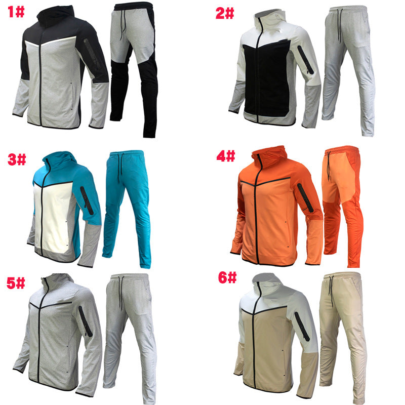 Herren Sport Hoodie Set Atmungsaktiv Modern Design - IdealeKleiden