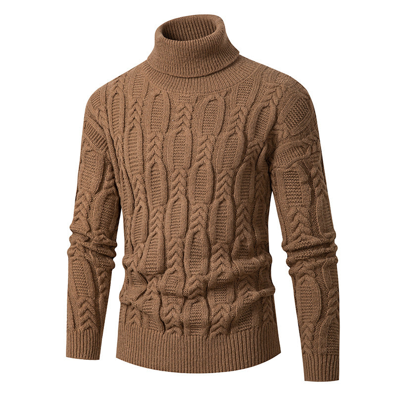 Herren Rollkragenpullover Strukturiert Elegantes Design