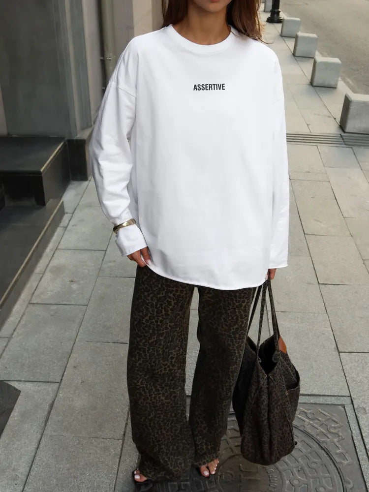 Damen Oversized Sweatshirt Sportlich Groß